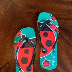 Ladybug flip flops bought in Italy